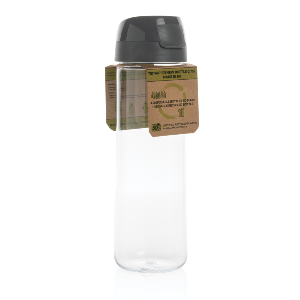 Tritan™ Renew bottle 0,75L Made In EU, grey, transparent