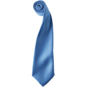 'Colours' Satin Tie Mid Blue One Size