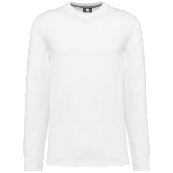 Ecologisch uniseks T-shirt met lange mouwen White 3XL