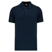 Contrasterende polo Day To Day korte mouwen Navy / Silver 3XL