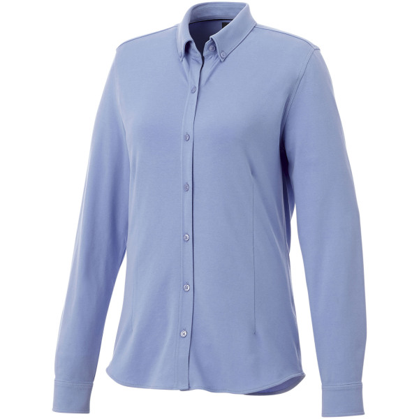 Bigelow long sleeve women's pique shirt - Light blue - XS