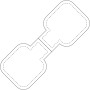 RFX™ M-10 vierkante reflecterende TPU magneet - Neongeel