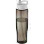 H2O Active® Eco Tempo 700 ml spout lid sport bottle - White/Charcoal