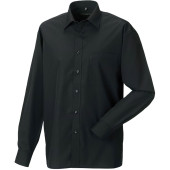 Men's Ls Polycotton Poplin Shirt Black S
