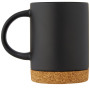 Neiva 425 ml ceramic mug with cork base - Solid black