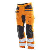 Jobman 2240 Hi-vis stretch trousers hp oranje/zwart C60