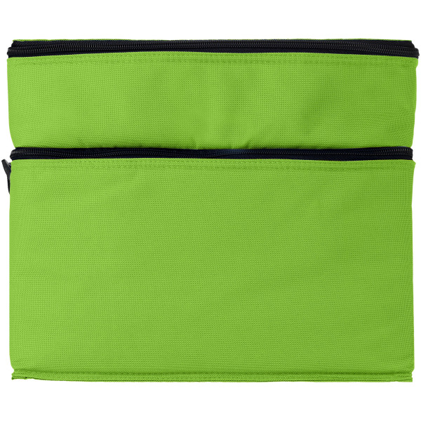 Oslo 2-zippered compartments cooler bag 13L - Lime