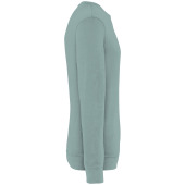 Ecologische uniseks sweater met ronde hals French Terry Washed Jade Green 4XL