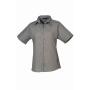 Ladies Short Sleeve Poplin Blouse, Dark Grey, 20, Premier