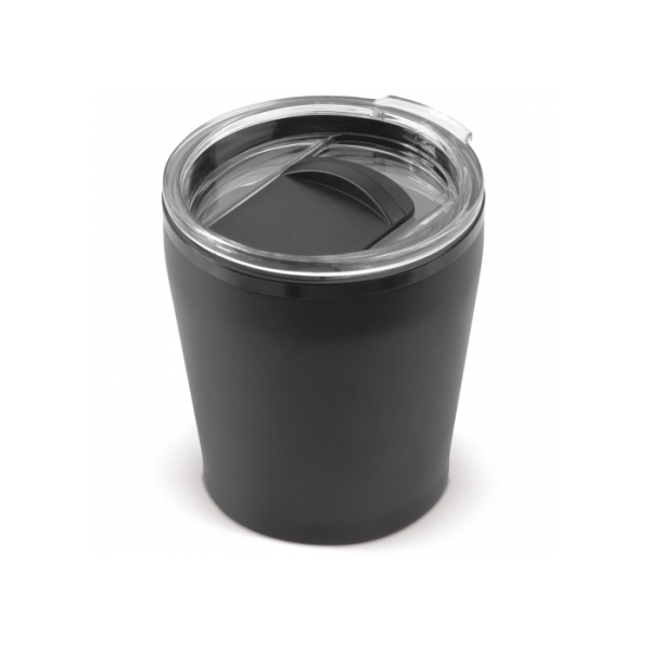 Koffiebeker metallic 180ml - Zwart