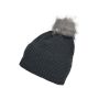 MB7120 Fine Crocheted Beanie - graphite/silver - one size