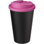 Americano® Eco 350 ml recycled tumbler with spill-proof lid - Pink/Solid black