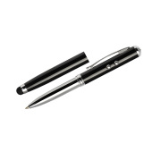 Touch pen Quattro met lampje en pointer Zwart