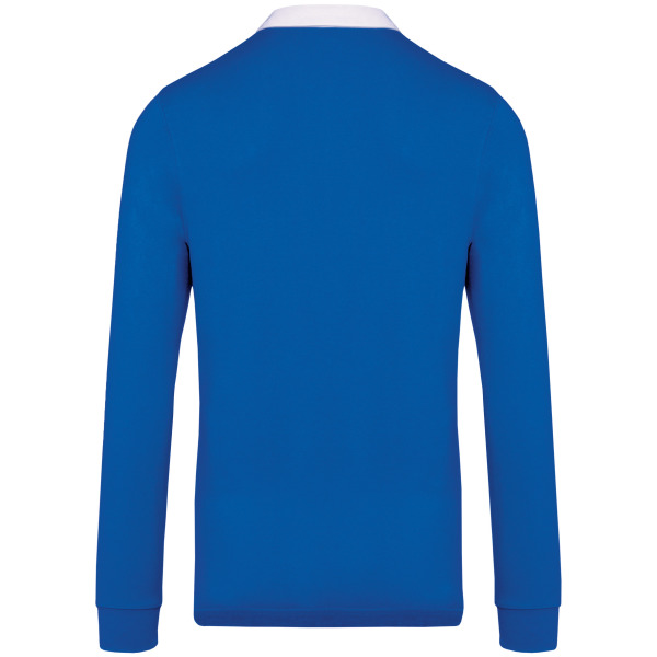 Rugbypolo Light Royal Blue / White M