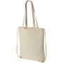 Eliza 240 g/m² cotton drawstring backpack 6L - Natural