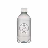 bronwater in 100% gereycleerd plastic (RPET) flesje 330ml met draaidop transparant