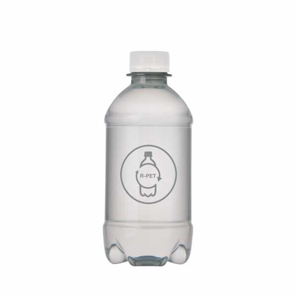 bronwater in 100% gereycleerd plastic (RPET) flesje 330ml met draaidop