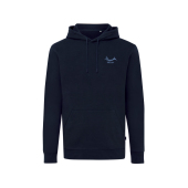 Iqoniq Jasper gerecycled katoen hoodie, donkerblauw (XL)