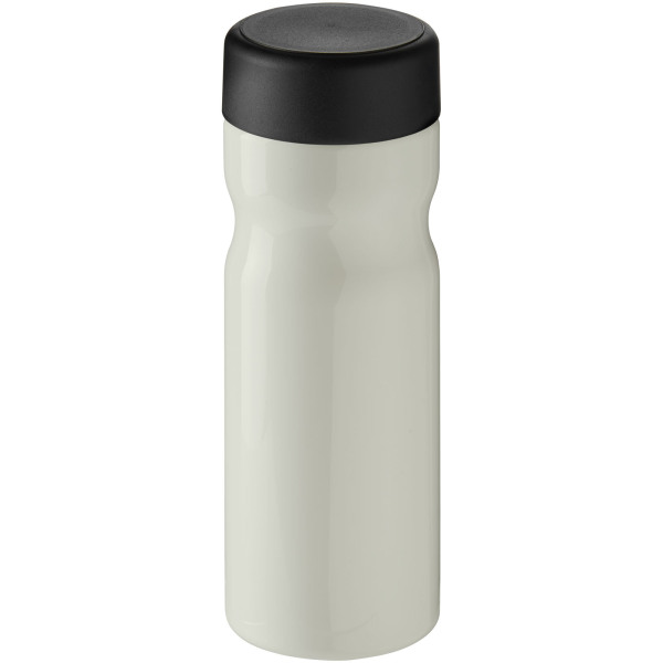 H2O Active® Eco Base 650 ml screw cap water bottle - Ivory white/Solid black