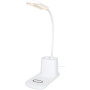 Bright desk lamp and organizer with wireless charger - White