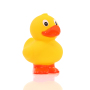 Squeaky duck standing - yellow/orange