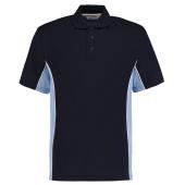 Track Poly/Cotton Piqué Polo Shirt, Navy/Light Blue, 3XL, Kustom Kit