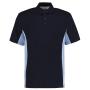 Track Poly/Cotton Piqué Polo Shirt, Navy/Light Blue, 3XL, Kustom Kit