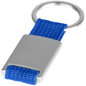 Alvaro nyckelring med tyg - Kungsblå/Silver