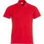 Clique Basic Polo S/S Junior rood 90/100