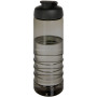 H2O Active® Eco Treble 750 ml flip lid sport bottle - Charcoal/Solid black