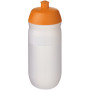 HydroFlex™ Clear 500 ml squeezy sport bottle - Orange/Frosted clear