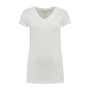 L&S T-shirt V-neck cot/elast SS for her white 3XL