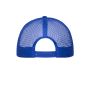 MB6240 6 Panel Flat Peak Cap - white/royal - one size