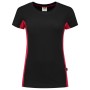 T-shirt Bicolor Dames 102003 Black-Red 5XL