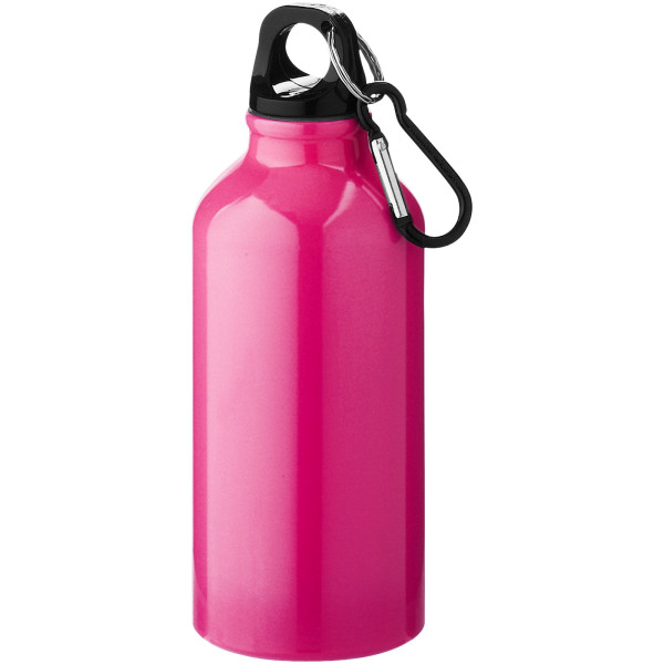 Oregon 400 ml water bottle with carabiner - Neon pink
