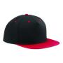 5 Panel Contrast Snapback, Black/Classic Red, ONE, Beechfield