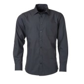 Men's Shirt Longsleeve Poplin - carbon - 3XL