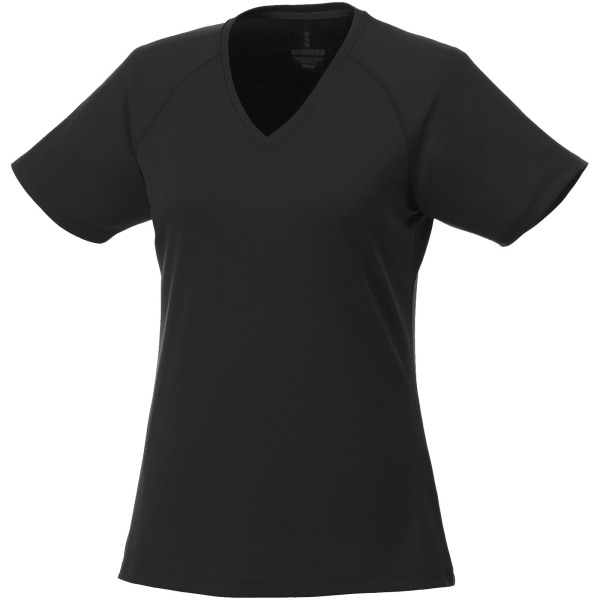 Amery short sleeve women's cool fit v-neck t-shirt - Solid black - XS