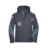 JN824 Craftsmen Softshell Jacket - STRONG - zwart/carbon 4XL