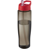 H2O Active® Eco Tempo 700 ml drikkeflaske med låg med hældetud - Rød/Trækul
