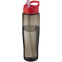 H2O Active® Eco Tempo 700 ml spout lid sport bottle - Red/Charcoal
