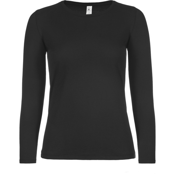 #E150 Ladies' T-shirt long sleeves Black 3XL