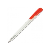 Balpen Ingeo TM Pen Clear transparant - Frosted Rood