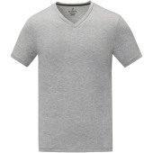Somoto Heren T-shirt met V-hals en korte mouwen - Heather grijs - XS