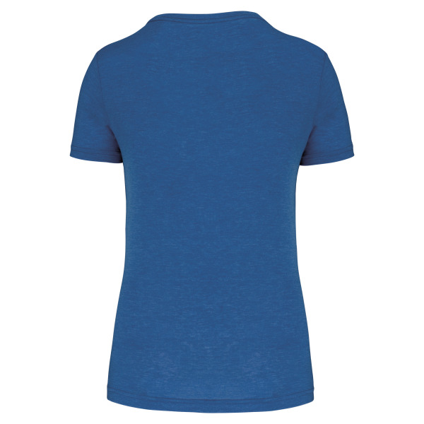 Damessport-T-shirt triblend met ronde hals Sporty Royal Blue Heather S