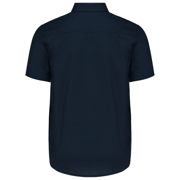 Kinder poplin overhemd korte mouwen Navy 6/8 ans