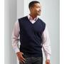 Sleeveless Cotton Acrylic V Neck Sweater, Black, 3XL, Premier