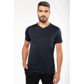 Heren-t-shirt Supima® V-hals korte mouwen Black S