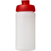 Baseline® Plus 500 ml flip lid sport bottle - Transparent/Red