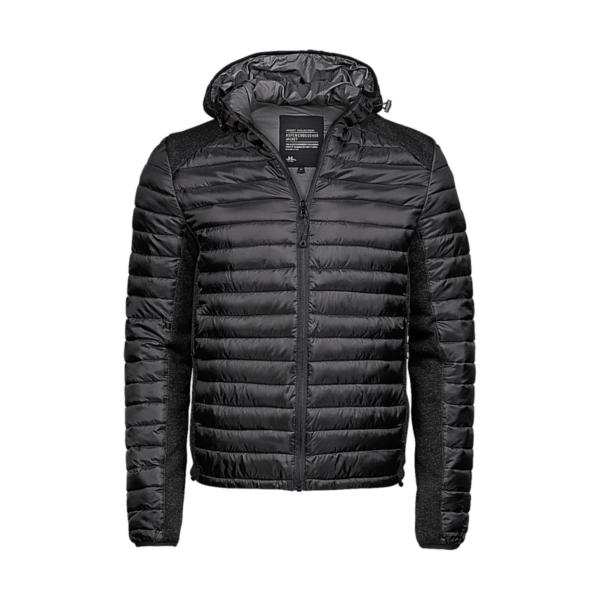 Hooded Outdoor Crossover Jacket - Black/Black Melange - S
